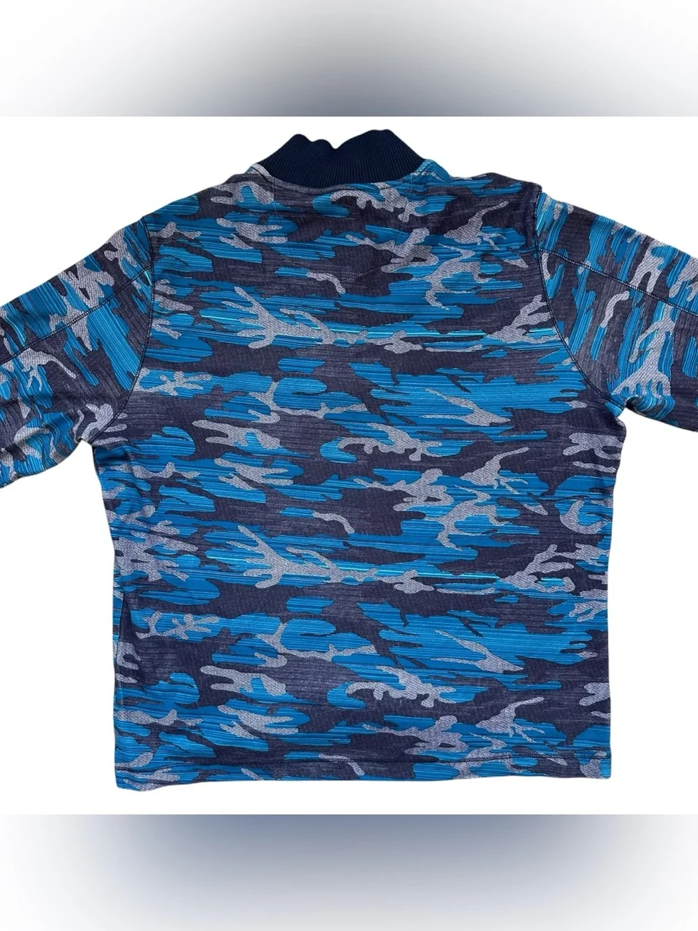 Robert Graham Street Circuit Blue & Purple 1/4 Zip Cotton Pullover Shirt XL